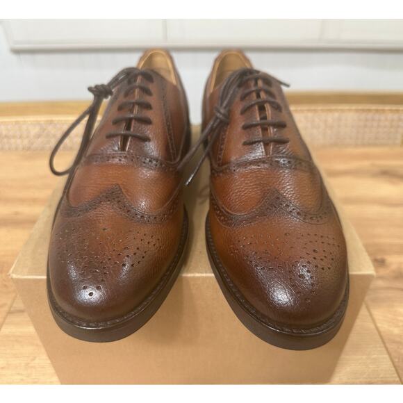 Marc Joseph NY Men\'s Sullivan ST Havana Dress Shoe Cognac Grainy Size 8 NWT Work main image 4
